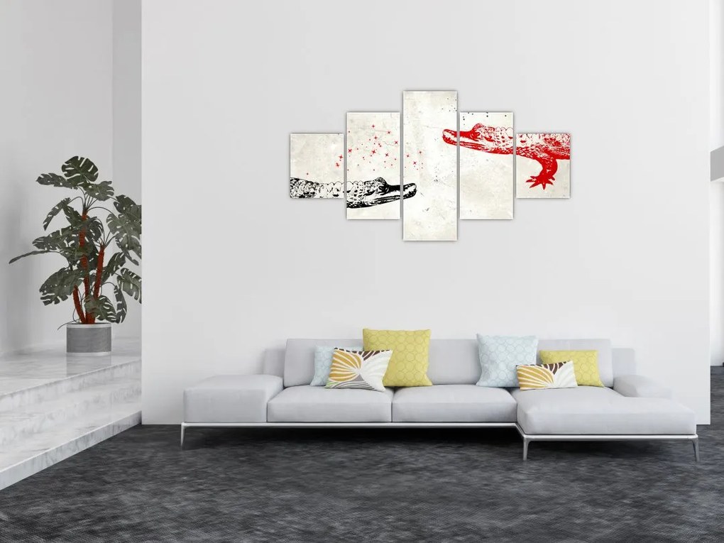 Obraz - Krokodyle (125x70 cm)
