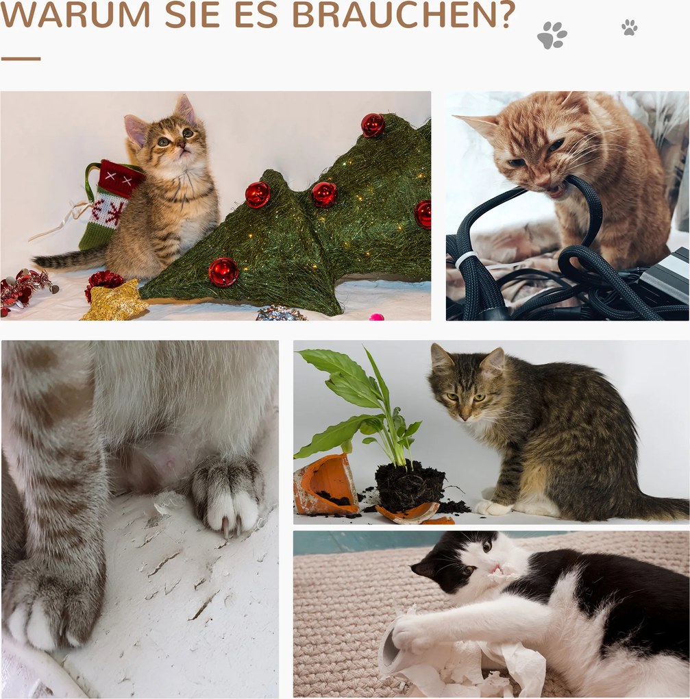 Drapak dla Kota Zabawka Płyta Wiórowa Khaki Beżowy Kawowy | Aosom PL