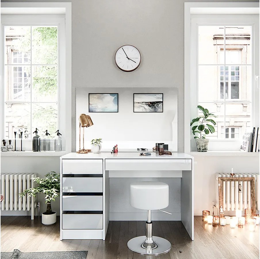 Stół o jamierze biały 120x55x75 sherry