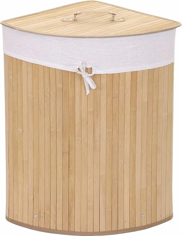 Narożny kosz na bieliznę MCW-C21,  kolor naturalny