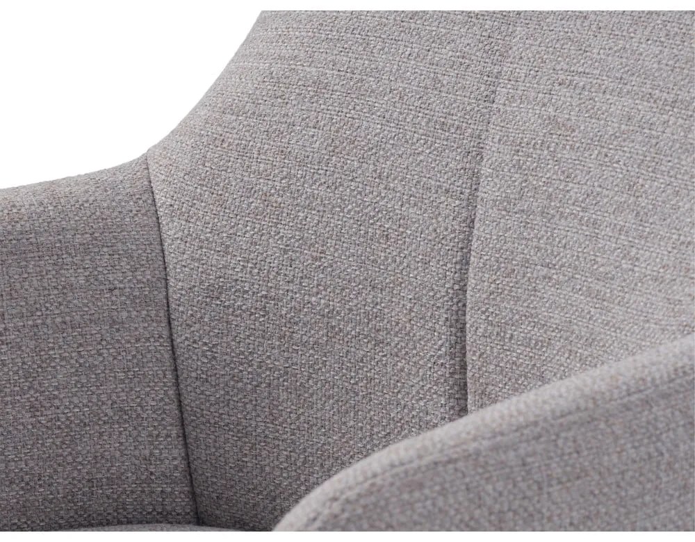 Jasnoszary obrotowy fotel wypoczynkowy Manning – Unique Furniture