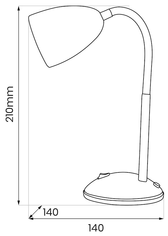 Lampka biurkowa LOGIC Black 1xE27