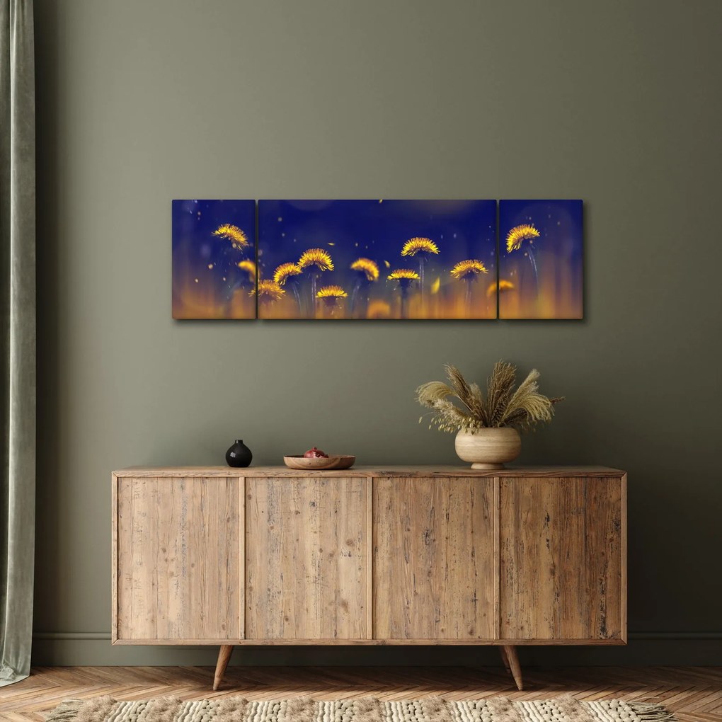 Obraz - Dmuchawce (170x50 cm)