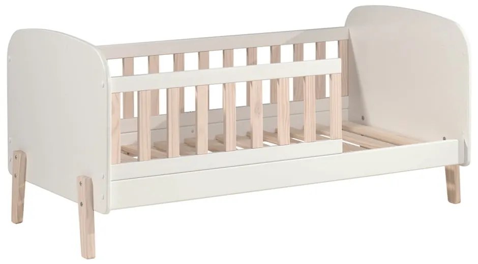 Białe łóżko dziecięce Vipack Toddler, 70x140 cm