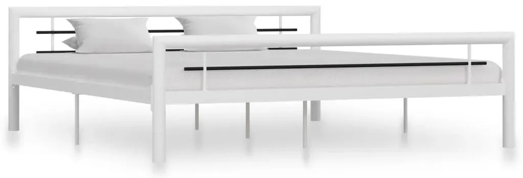 Duże białe metalowe łózko 180x200 cm S6-F95