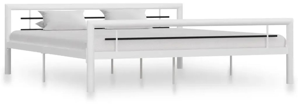 Duże białe metalowe łózko 180x200 cm - Sintra