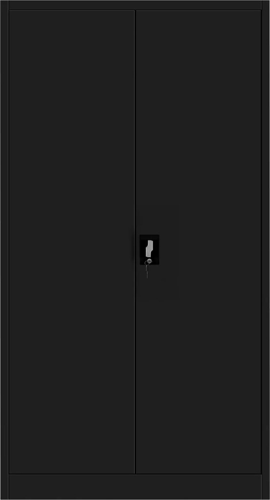 Dwudrzwiowa szafa aktowa z sejfem Tomasz 90x45x185 cm, czarna