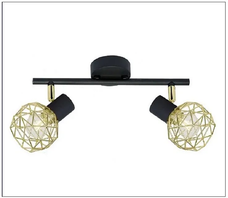 Podwójna industrialna lampa sufitowa na listwie - 3X V087 W6-B99