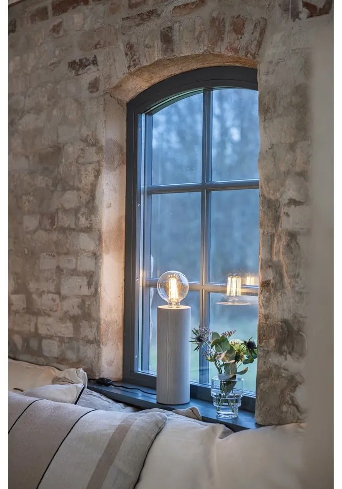 Szara lampa stołowa (wysokość 28 cm) Legna – Markslöjd