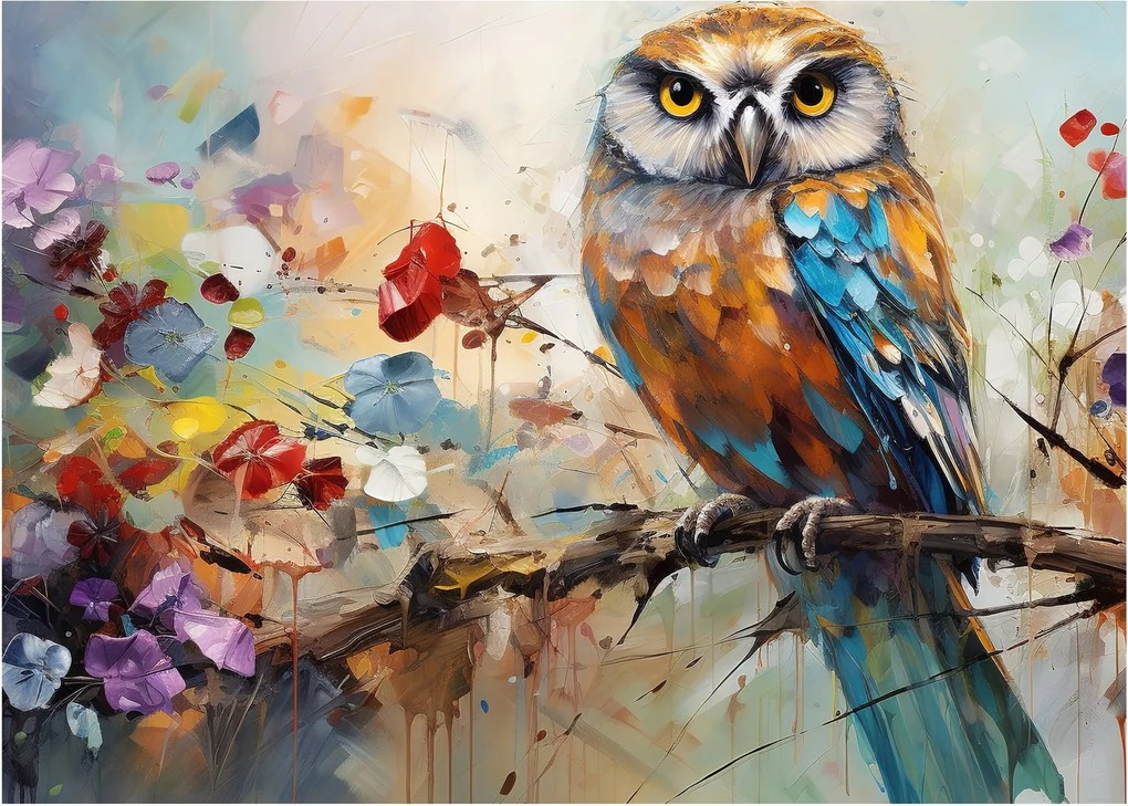 Obraz - Malowana sowa (70x50 cm)