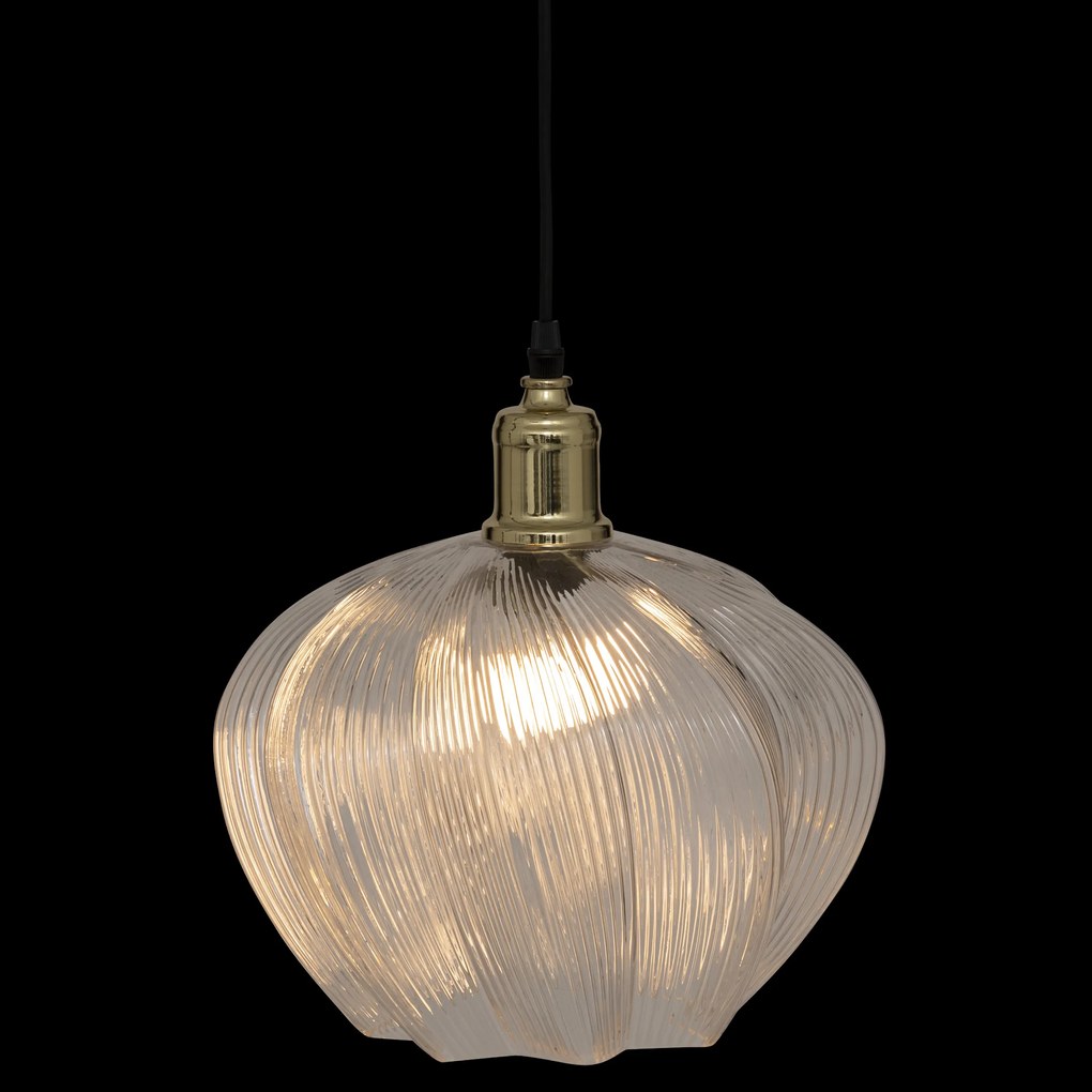 Lampa wisząca szklany klosz PHYLAS kwiat, Ø 27,5 cm