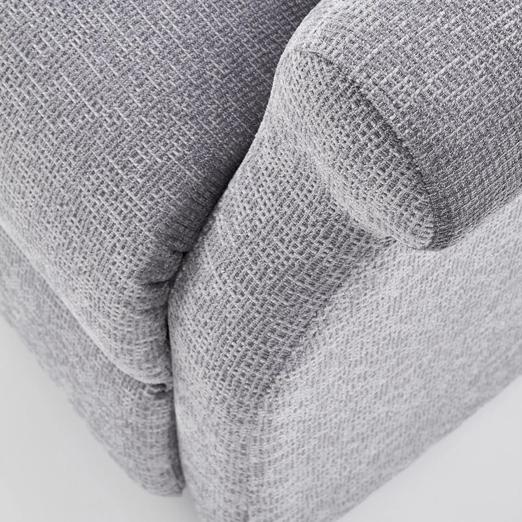 Fotel Uszak Rozkładany Szary AGUSTIN 2