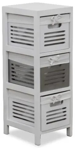 Komoda z szufladami Bibi 3, biały, 70  cm