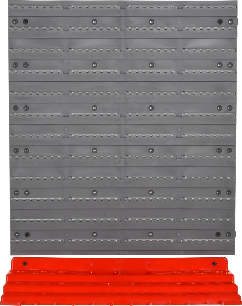 Tablica na narzędzia z półką ścienną 54 elementy Organizer warsztatowy Szary Czerwony | Aosom PL