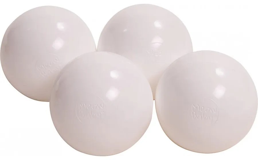 Plastikowe piłeczki do suchego basenu 7cm, 50 szt, białe - meowbaby®