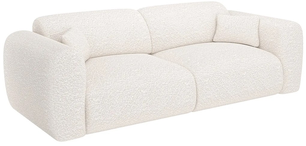 Kanapa 4-osobowa rozkładana z białej bukli - POGNI marki Maison Céphy