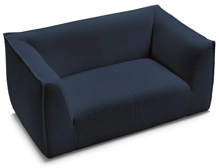Ciemnoniebieska sofa z materiału bouclé 170 cm Giorgia – Bobochic Paris