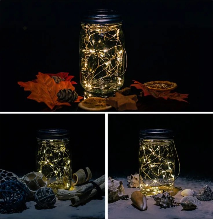 VOLTRONIC Zestaw oświetlenia solarnego 20 LED, 2 szt