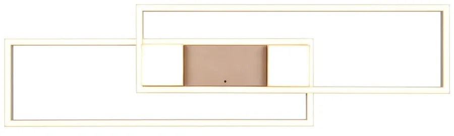 Biało-brązowa lampa sufitowa LED ze zdalnym sterowaniem i ściemniaczem 28x100 cm Albany – Trio