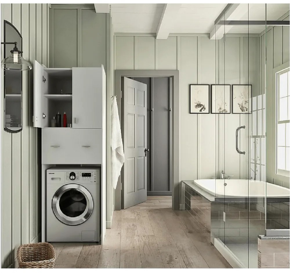 Głęboka szafka nad pralką NATALI TYP 9, biały