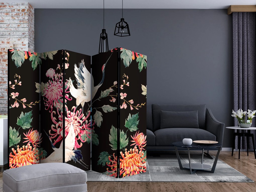 Parawan akustyczny Orient 225x172 cm 5-częściowy wielokolorowy ARTGEIST B