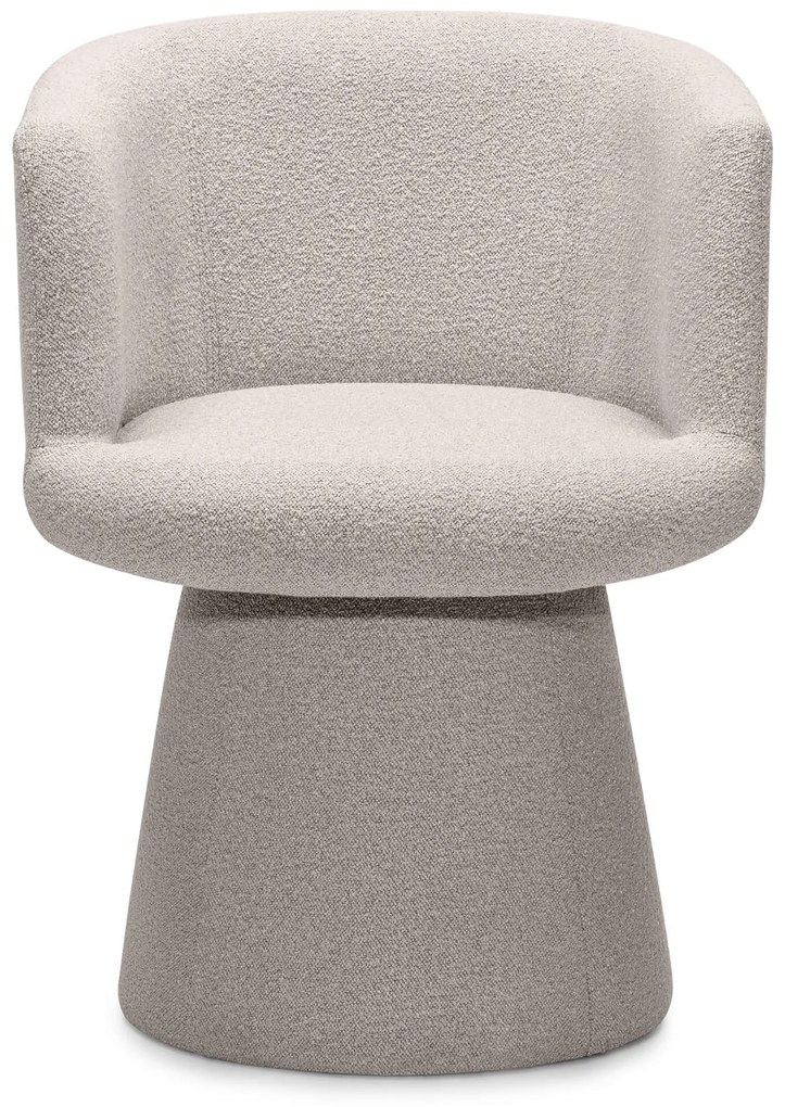 Obrotowy designerski fotel YATO, szaro-beżowy