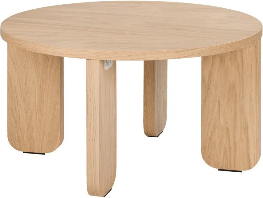 Okrągły stolik z blatem w dekorze dębu w naturalnym kolorze ø 55 cm Kuvu – noo.ma