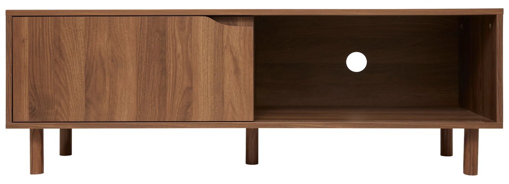 Szafka pod telewizor SLIDY, kolor ciemnego drewna, 120 x 40 x 42 cm