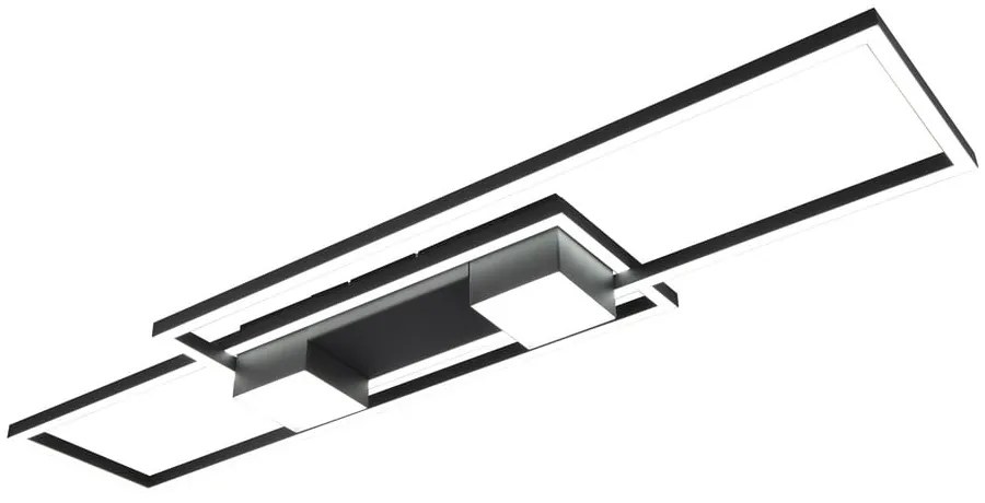 Czarno-biała lampa sufitowa LED ze zdalnym sterowaniem i ściemniaczem 28x100 cm Albany – Trio