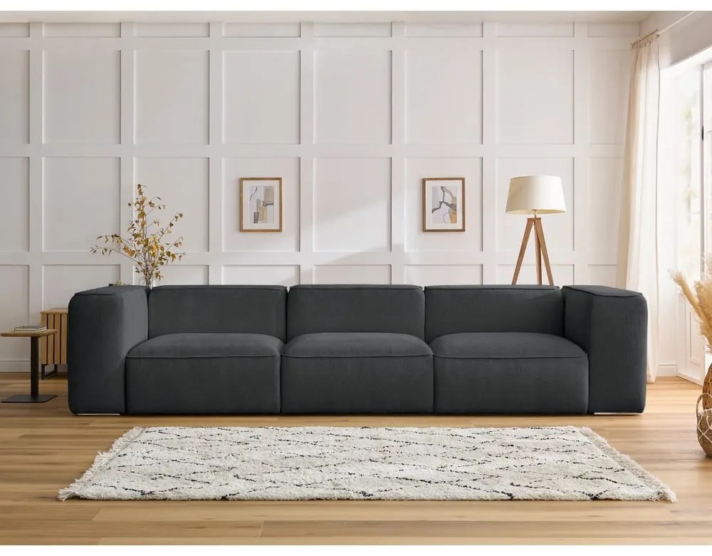 Ciemnoszara sofa 345 cm Zephyr – Bobochic Paris