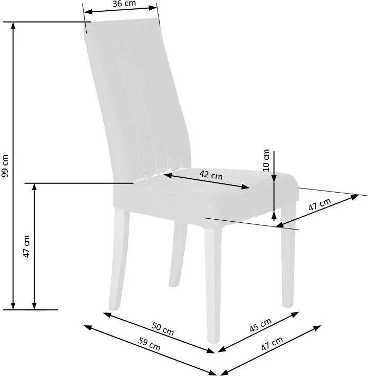 Tapicerowane krzesło na nogach w kolorze dębu miodowego Diego