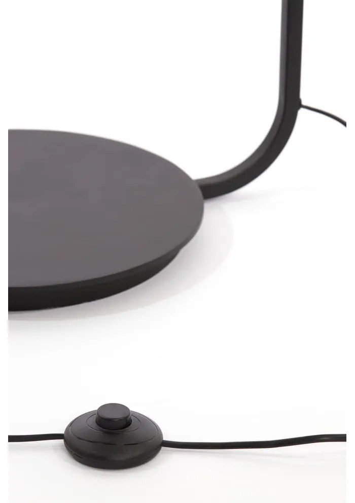 Lampa stojąca w kolorze matowej czerni z tekstylnym kloszem (wysokość 164 cm) Lyra – Light &amp; Living