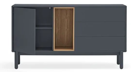 Ciemnoszara niska komoda 137x76 cm Corvo – Teulat