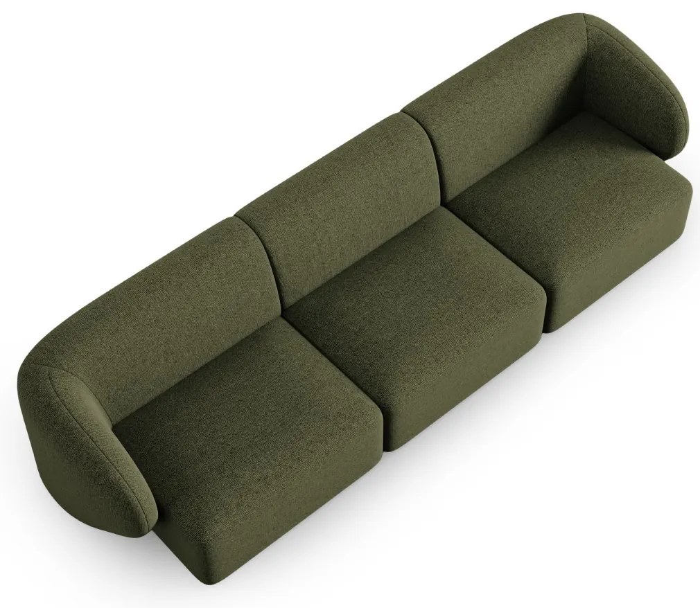 OUTLET Sofa Modułowa Szenil Zielony Melanż 259x85x74 cm Shane od Micadoni