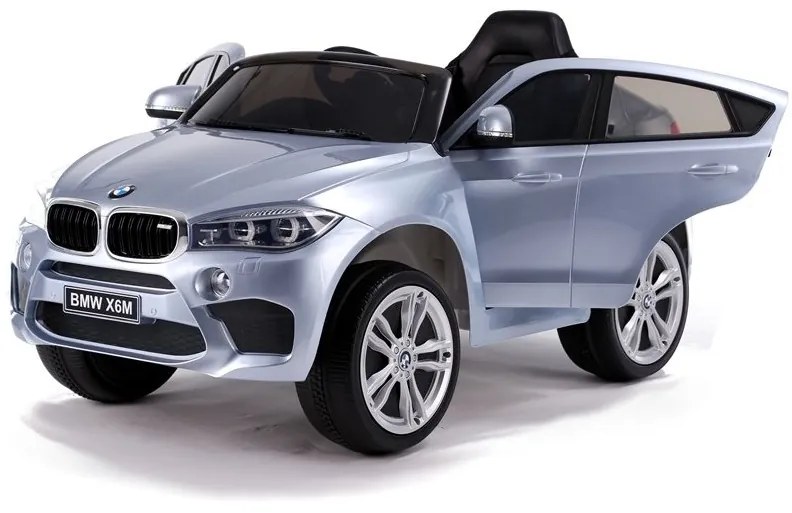 Auto na akumulator bmw x6 srebrny lakierowany