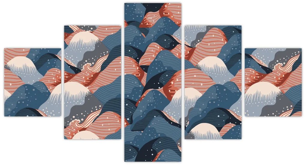 Obraz - Fale i wzgórza (125x70 cm)