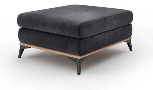 Ciemnoszary puf z aksamitnym obiciem Windsor &amp; Co Sofas Astre