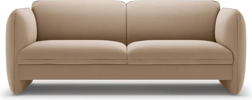 Brązowa aksamitna sofa 204 cm Georgia – Micadoni