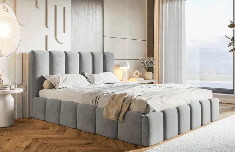 Łóżko tapicerowane z pojemnikiem 180x200 M7-L66