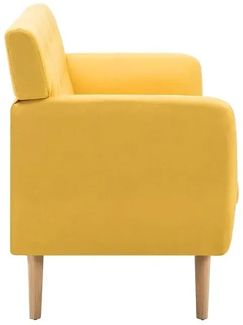 3-osobowa żółta sofa pikowana R8-K94