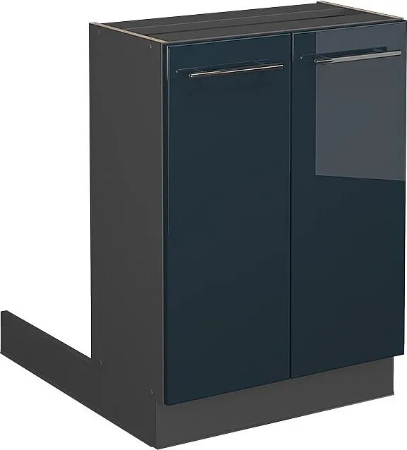 Wyspa kuchenna ciemnoniebieski wysoki połysk 60x70x82 fame-line