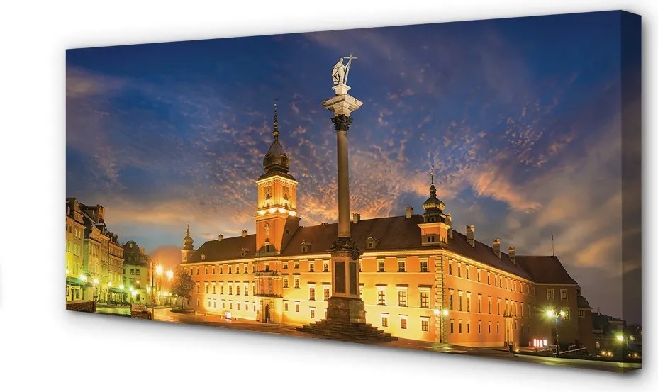 Zdjęcie na płótnie Warszawska Starówka o Zachodzie Słońca