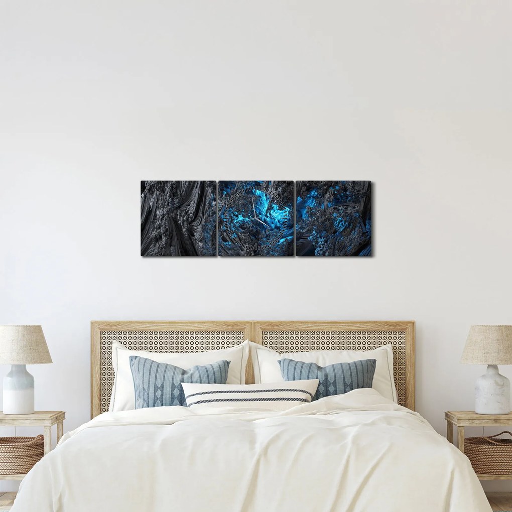 Obraz - Spojrzenie do wnętrza (z zegarem) (90x30 cm)