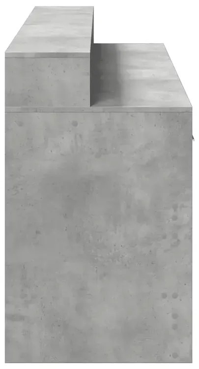 Biurko podświetlane z szafkami 160 cm beton - Duna