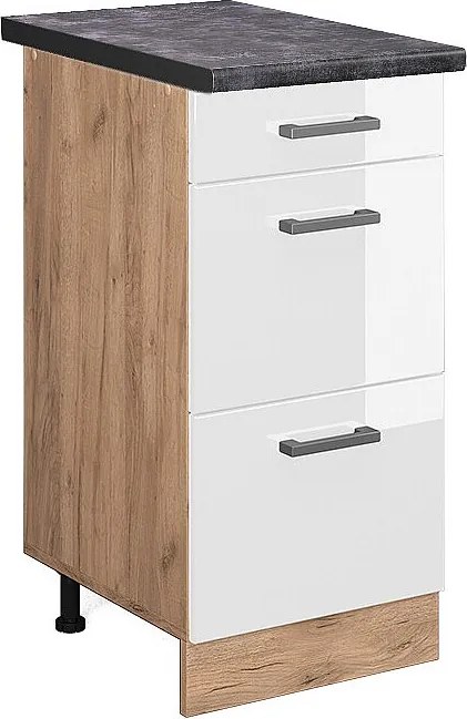 Szafka dolna do kuchni biały wysoki połysk 40x60x81.6 r-line