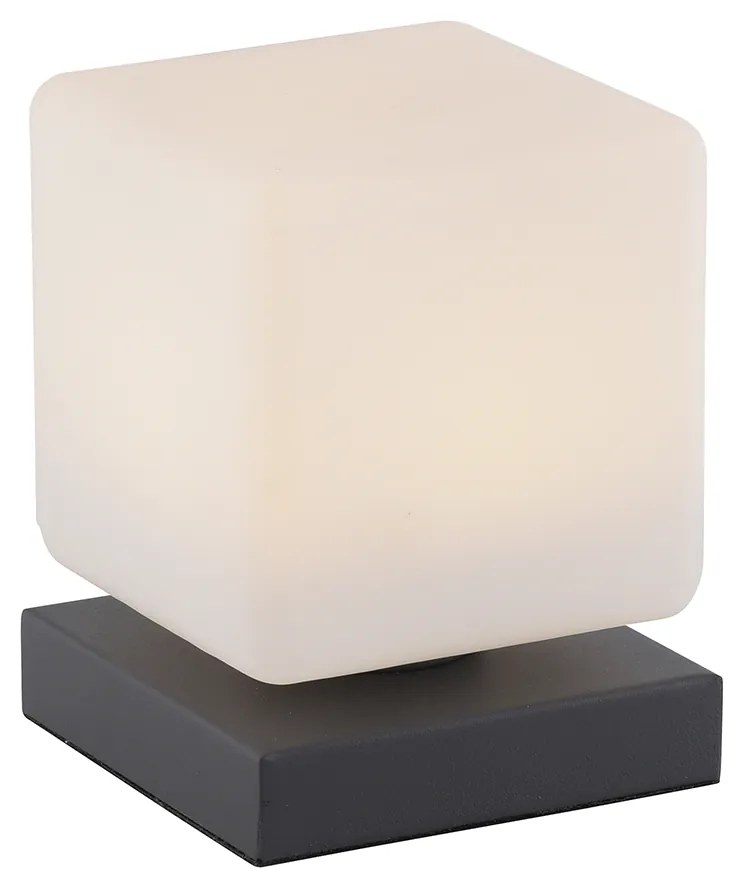 Lampa stołowa ciemnoszara w komplecie z diodą LED z możliwością ściemniania za pomocą dotyku - Jano Nowoczesny Oswietlenie wewnetrzne