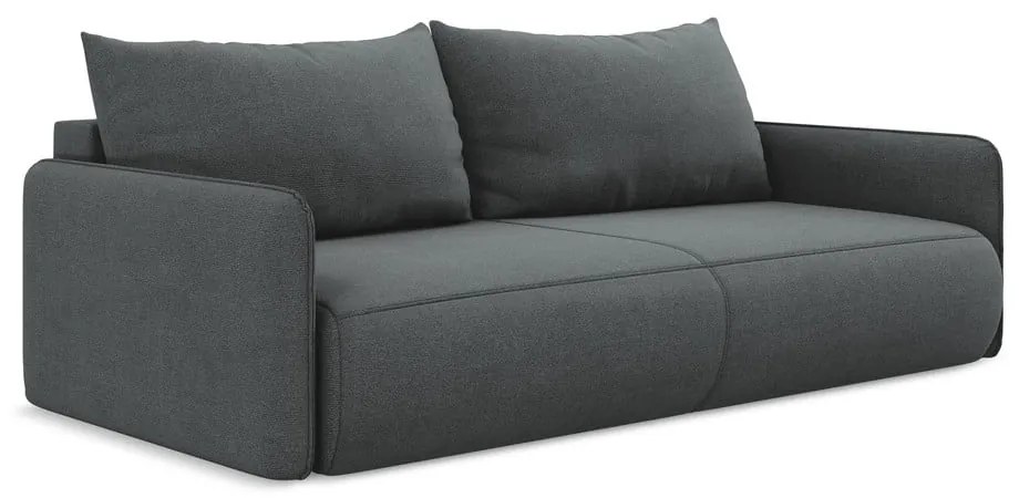 Szara rozkładana/ze schowkiem sofa 216 cm Nanea – Makamii