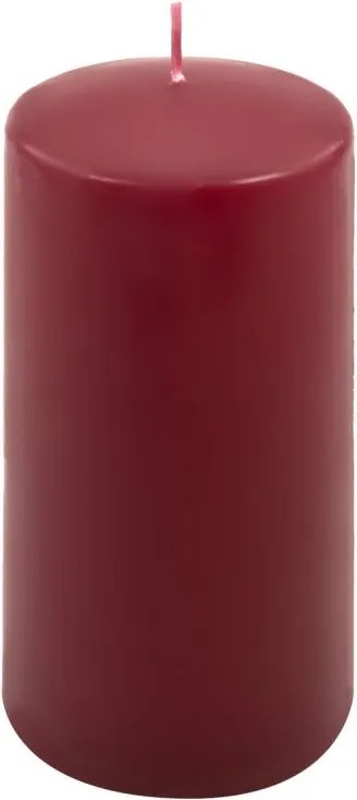 Zestaw świec słupkowych, 15 cm, Ø 7,5 cm, bordowy, 2 sztuki.