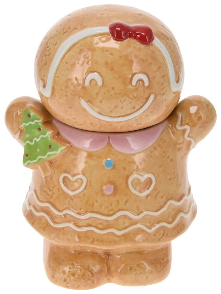 Pojemnik świąteczny w kształcie piernika, 15 x 19 cm, COOKIE