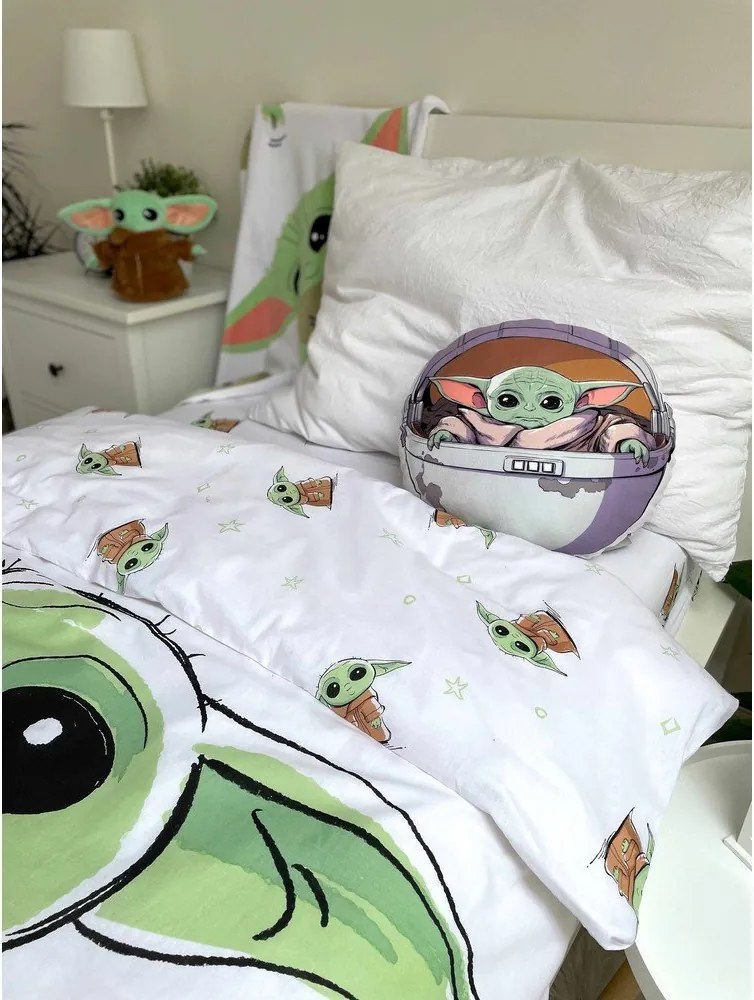 Poduszka dziecięca z mikropluszu ø 40 cm Star Wars "Mandalorian 02" – Jerry Fabrics